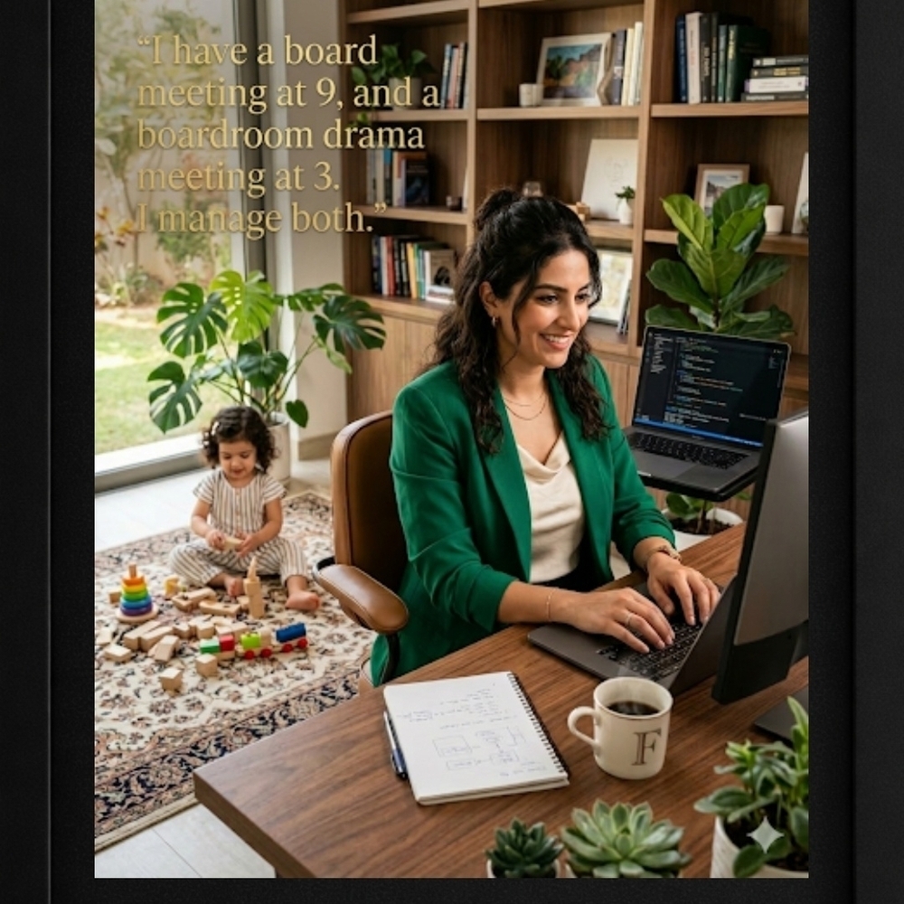 A.I. Art Print Career Driven Moms In A Frame 8x10